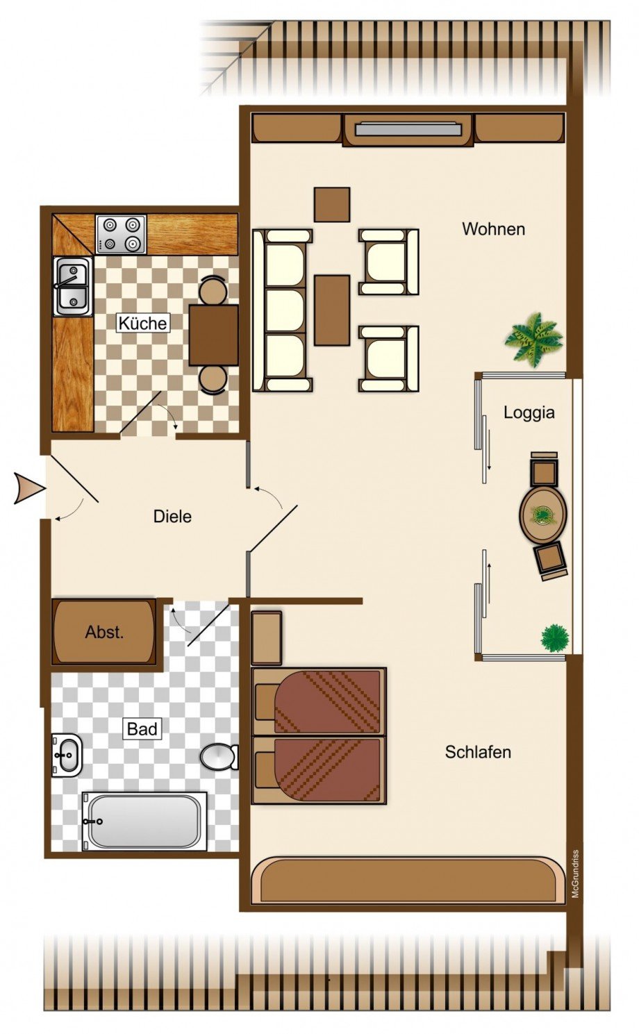 Gute Aufteilung Dachgeschosswohnung Bad Breisig