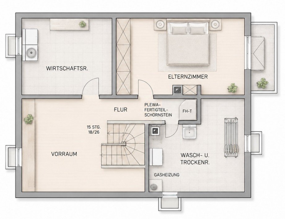 Kellergeschoss Einfamilienhaus Neuwied
