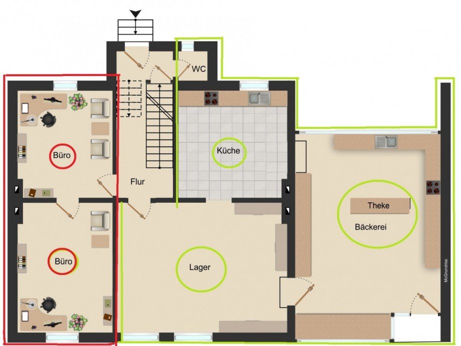 Grundriss Erdgeschoss Haus Neuwied / Feldkirchen
