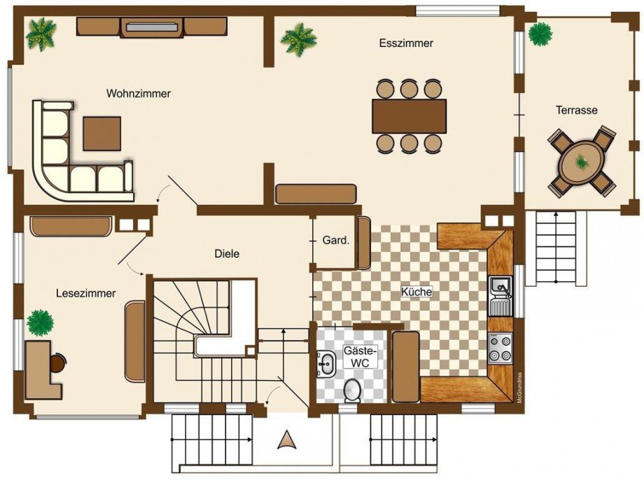 Gute Aufteilung EG Stadthaus Neuwied