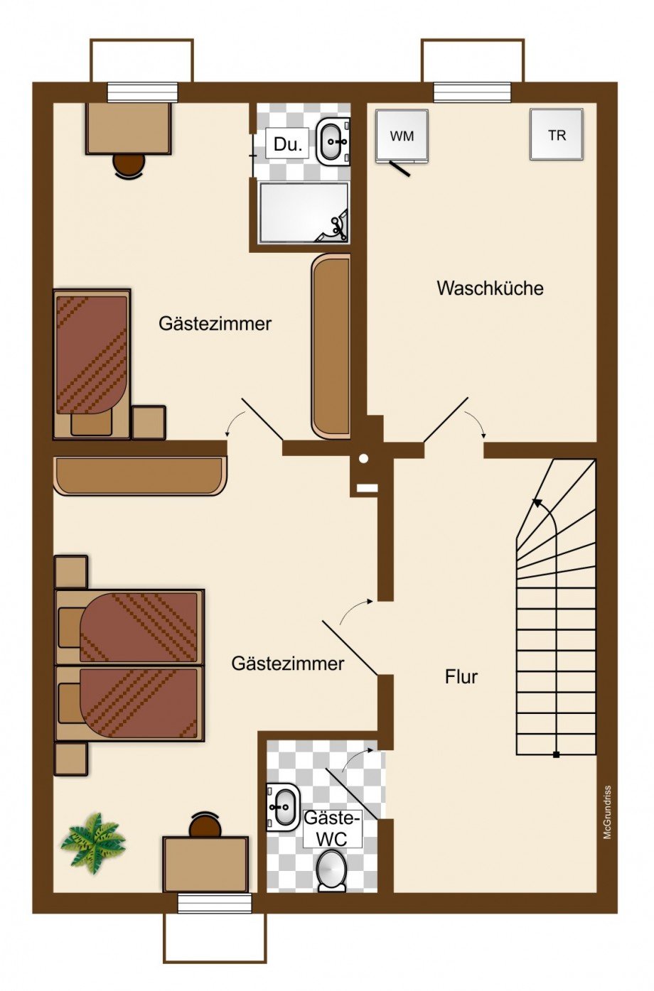 Grundriss KG Reihenmittelhaus Neuwied / Feldkirchen