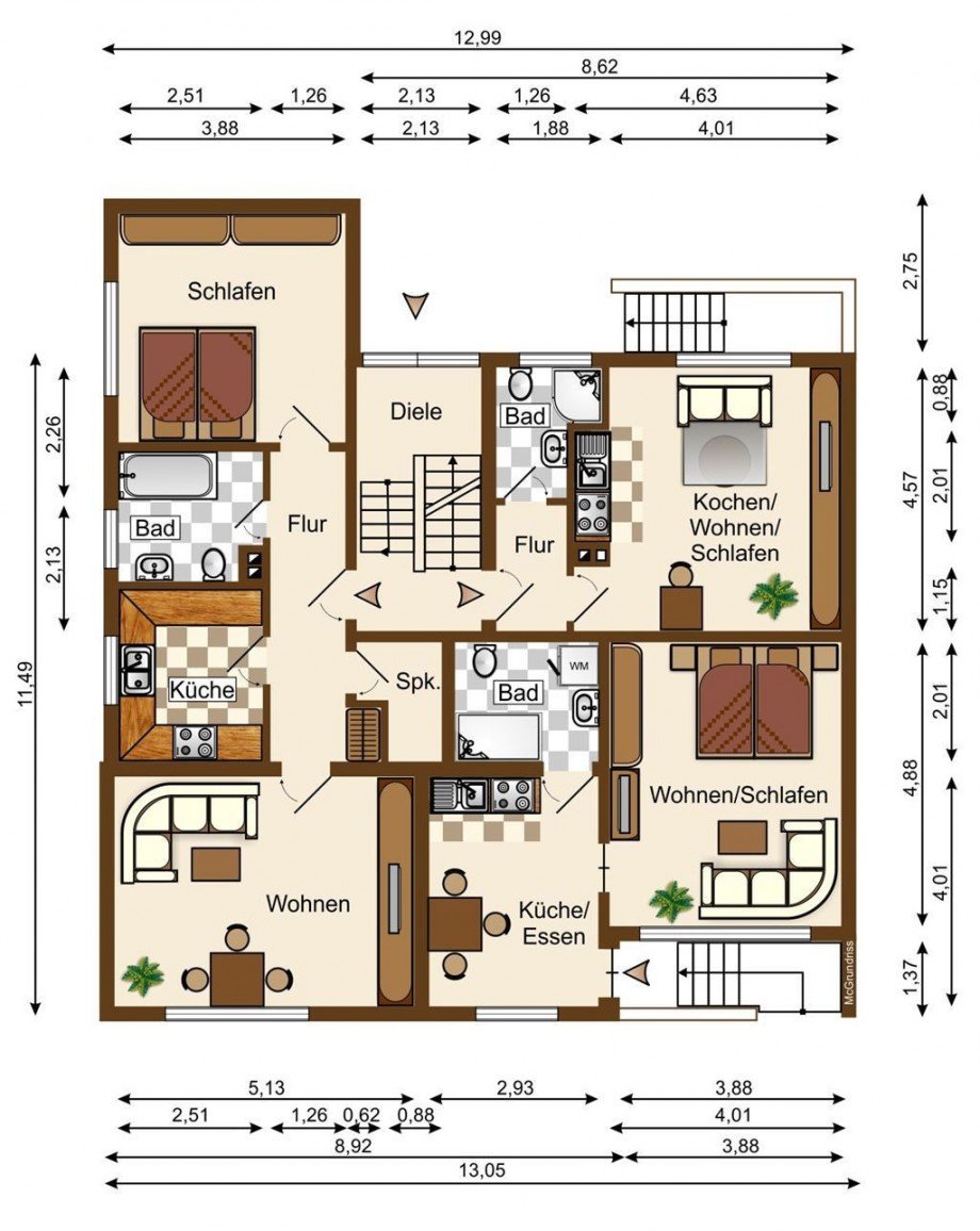 Gr.Erdg.Haus 1 vorne Mehrfamilienhaus Neuwied