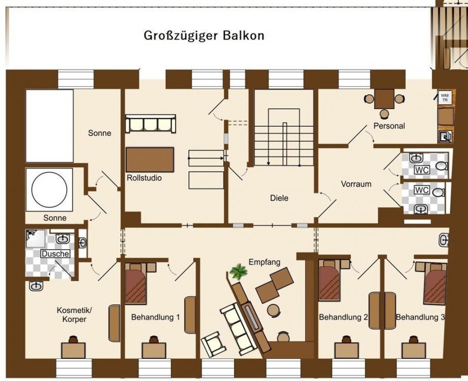 Grundriss 1 Oberg. Praxis Neuwied