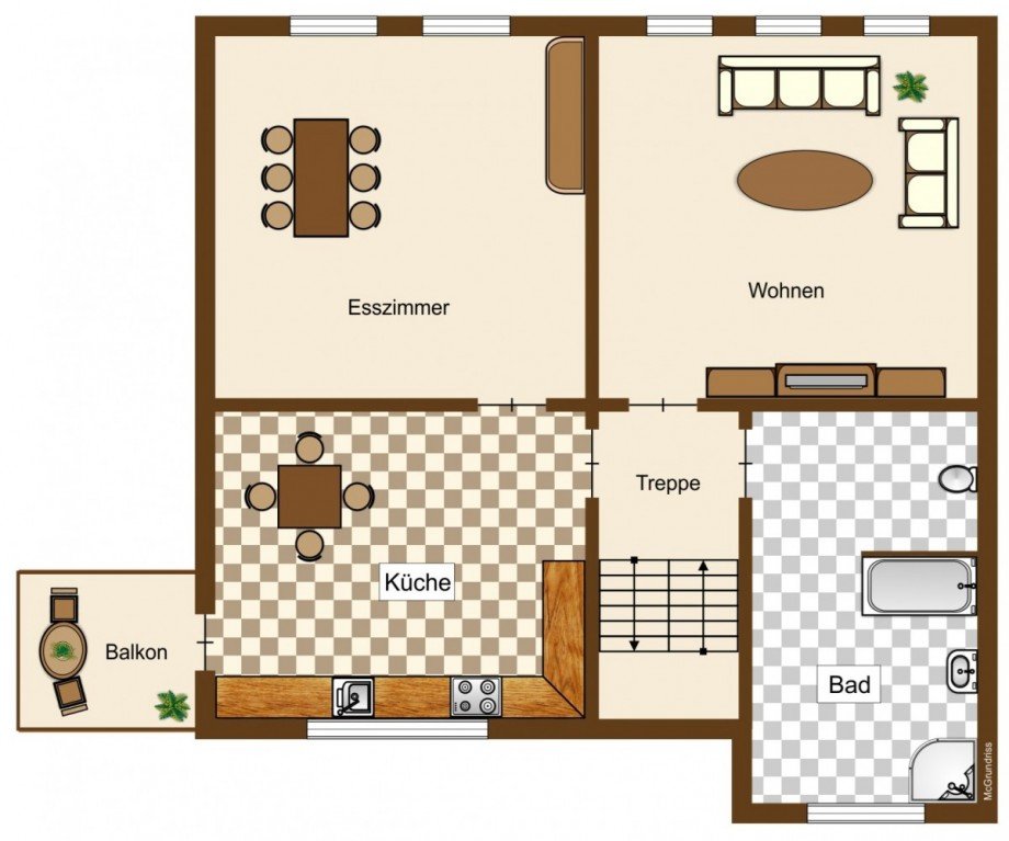 Grundriss Obergeschoss Haus Neuwied / Feldkirchen
