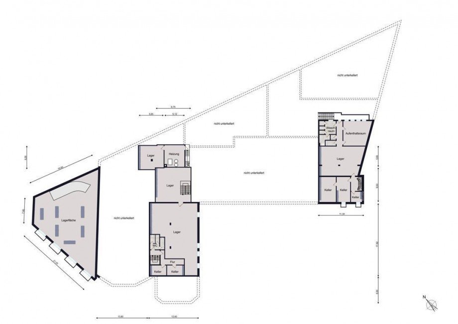 Aufteilung Keller Halle Neuwied