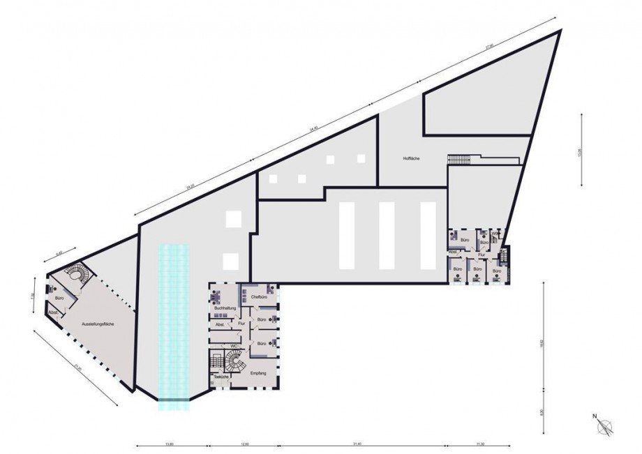Aufteilung Obergeschoss Halle Neuwied