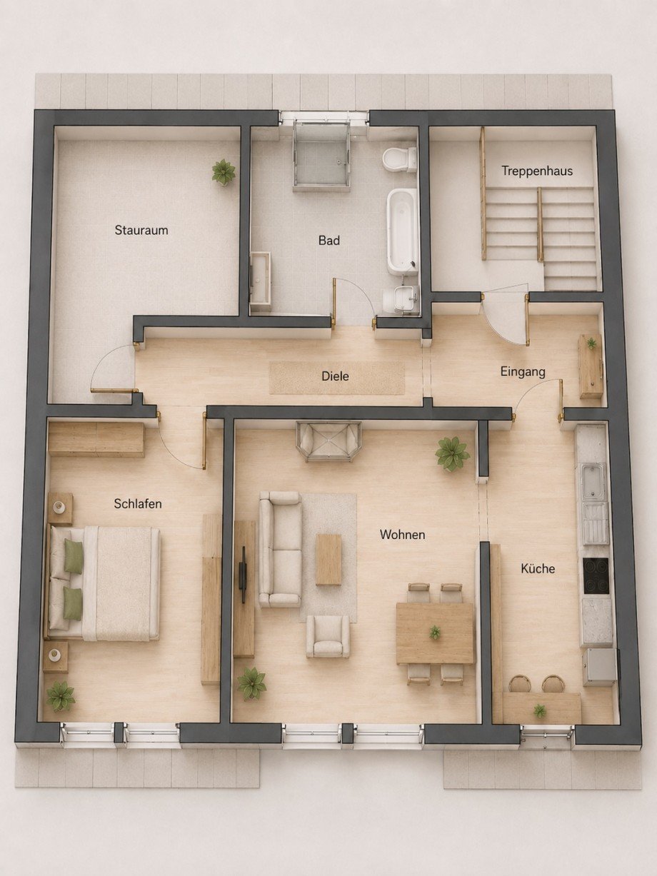 Dg. Wohnung Stadthaus Andernach