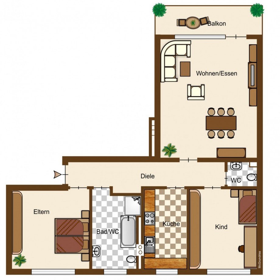 Gute Aufteilung Etagenwohnung Bendorf