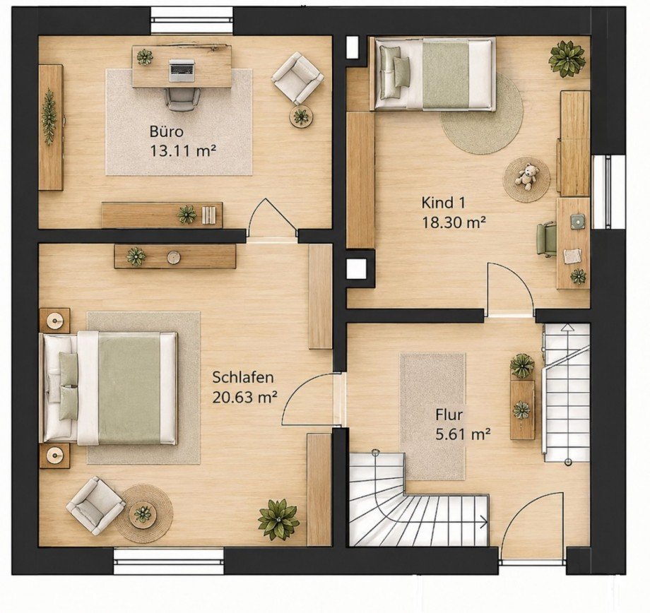 Obergeschoss Einfamilienhaus Westernohe